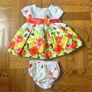 Floral Baby Dress with Bloomers